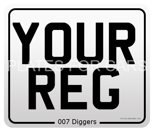 Number Plate - Front Numberplate Square / Trailer Registration
