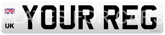 Number Plate - UK Flag Front Oblong