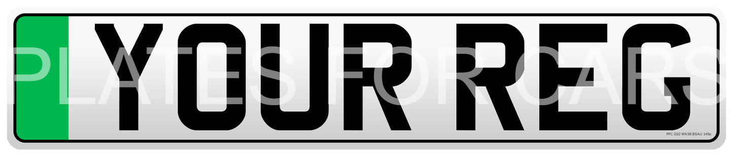 Number Plate - Green EV Front Oblong