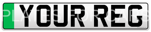 Number Plate - Green EV Front Oblong