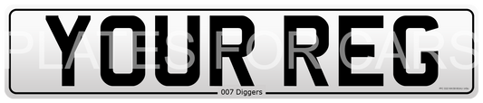 Number Plate - Front White and Yellow Rear Oblong Pair