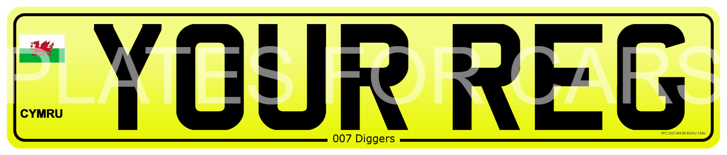 Number Plate - GB Flag Rear Oblong